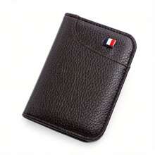 1pc Men's Minimalism PU Leather Credit Card Wallet, Men's Fashion Soft Thin ID Card Holder, Slim Small Business Cards Cases Holder Suitable For Teen Summer Casual Outdoor Athletic Or Vacation Travel Or Graduation Gifts Or Birthday Dress Accessories