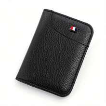 1pc Men's Minimalism PU Leather Credit Card Wallet, Men's Fashion Soft Thin ID Card Holder, Slim Small Business Cards Cases Holder Suitable For Teen Summer Casual Outdoor Athletic Or Vacation Travel Or Graduation Gifts Or Birthday Dress Accessories