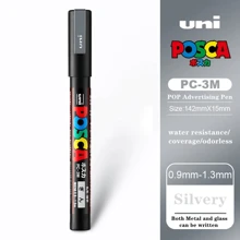 UNI PC-1M PC-3M Feutre Acrylique Marker Pen Poster Graffiti Marker Advertising Pen Waterproof Student Office Supplies Painting Art Pens Back To School