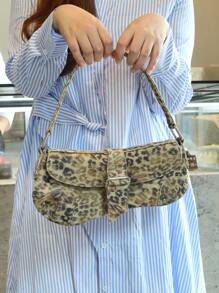 1pc Silver Textured Woven Clutch Bag With Foldable Beaded Flap, Vintage Minimalist Style Bridal Bag, Perfect For Party, Wedding, Prom, Formal Occasion, Can Be Paired With Wedding Dress, Formal Gown, Prom Dress, Birthday Dress, Party Dress - Multicolor - View 2