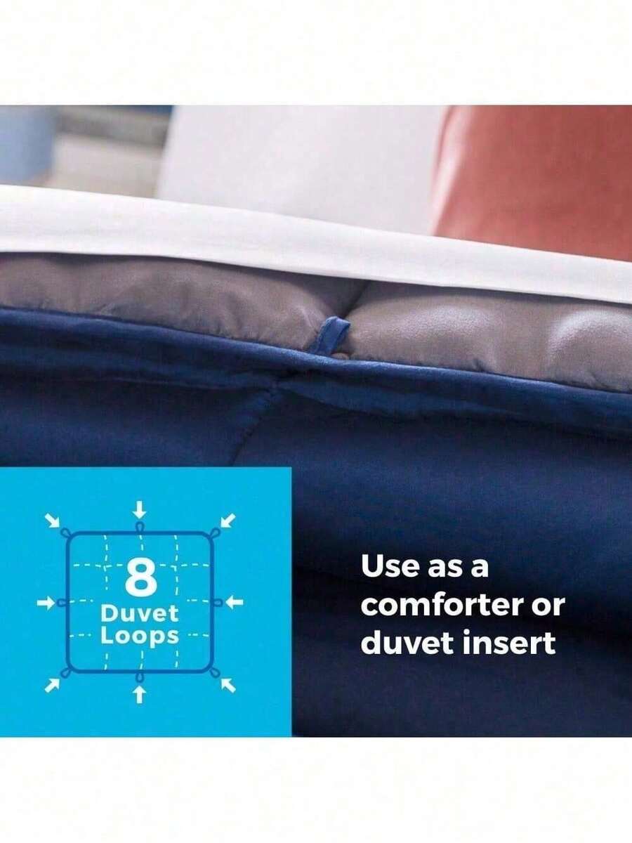 Linenspa Comforter Duvet Insert, Down Alternative, Box Stitched