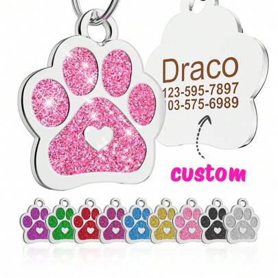 Personalized Dog ID Tags For Pets, Customized Engraved Dog Name Tags, Cat ID Tags Alloy Pendant Tag For Dog Collars Cat Collar Perfect Gift For Your Pet Ornamental,Engraved,Stainless Stylish,Fashion,Colorful,Vintage,Cute,Contracted,Cuties Custom,Unique,Customized,Personalized Pet For Anniversaries,For Birthdays,Vacay Vibes,Outdoor Living Inspo,Playful Pet Design