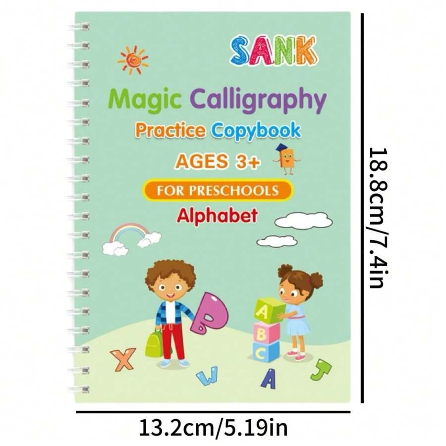 Sank Alphabet Magic Practice Copy, Reusable Alphabet Magic Book English ...