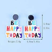 1 Cặp Hoa tai họa tiết báo và chim hồng hạc Friyay - Nhiều màu - Xem 8