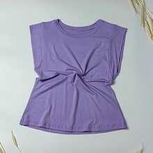Women's Sleeveless Blouse One Size Summer Fashion - 紫丁香色 - 查看 1