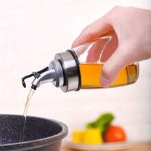 1 Chai dầu ăn bằng thủy tinh, lọ đựng dầu chống rò rỉ, chai đựng, chai đựng gia vị, chai đựng giấm, dùng cho tiệc nướng ngoài trời, dã ngoại, đồ dùng nhà bếp - Xem 4