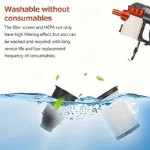 1pc HHD 18KPA 600W High Power Telescopic Tube Corded Vacuum Cleaner, Portable Home Low Noise Handheld Vacuum Cleaner, Suitable For Pet Hair, Hard Floor & Carpet, 4-In-1 Lightweight Vacuum & Mop 2-In-1 Stick Vacuum Cleaner - UK Plug(220-240V) - View 4