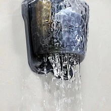 轻奢壁挂收纳盒免钻厨房姜蒜收纳盒专用收纳篮挂篮沐浴篮储物架 - 彩色 - 查看 3