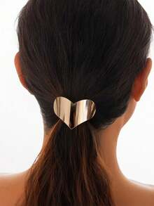 3pcs Fashionable Versatile Alloy Seamless Snag-Free Hair Ties, Gold Color Elastic Snag-Free Hair Ties Ponytail Holders, High Quality Hair Accessories, Gift For Women