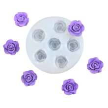 1 件 3 款 6/20 腔 3D 玫瑰/樱花花形 DIY 设计硅胶模具，小型迷你可爱樱花花模具，用于创意芳香疗法粘土首饰制作、香皂、蜡烛杯蜡装饰等，树脂和聚合物粘土工艺工具模具，手工礼品制作用品，适用于婚礼毕业生日派对装饰 - 多色 - 查看 6