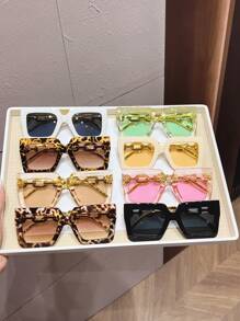 8pcs Y2K Square Cute Unisex Vintage Sport Eyeglasses, Summer Fashion Eyewear Beach Accessories For Women Glasses Shades For Summer Beach Vacation,Outdoor,Travel