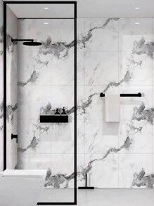 10/20PCS Marble Wall Panels Peel And Stick Backsplash Marble Look Tile, Ideal For: Kitchen Bathrooms Living Rooms Bedrooms Fireplace Shower Tile, Renovation Stickers Peel Wall Panels, Wall Paper, Wallpapers, Spring Decoration Items Refresh Your Home, Rama Decoration Stickers