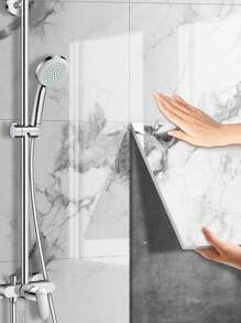 10/20PCS Marble Wall Panels Peel And Stick Backsplash Marble Look Tile, Ideal For: Kitchen Bathrooms Living Rooms Bedrooms Fireplace Shower Tile, Renovation Stickers Peel Wall Panels, Wall Paper, Wallpapers, Spring Decoration Items Refresh Your Home, Rama Decoration Stickers