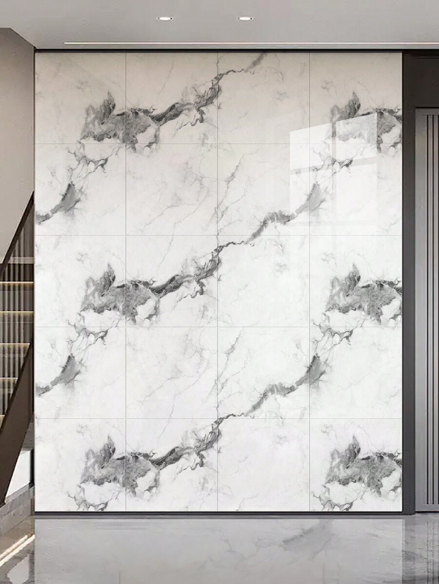 10/20PCS Marble Wall Panels Peel And Stick Backsplash Marble Look Tile