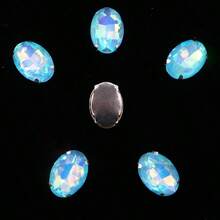 椭圆形、银色、金色金属爪基、彩虹色、果冻糖 AB、蛋白石色花式椭圆闪亮手工缝纫水晶玻璃手工缝制水钻装饰珠平背有孔宝石 DIY 配件缝制石头水钻用于装饰衣服、连衣裙、包、鞋子、胸针、耳环、手工艺品 DIY。 - 七彩 多色 - 查看 62