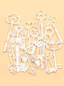 30g Mixed-color Vintage Alloy Key Shaped Decor Diy Jewelry Accessories For Clothing