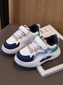 1 Pair Girls Hook And Loop Casual Sports Shoes, New Autumn Children Leather Shoes, For Mid-Large Size Kids