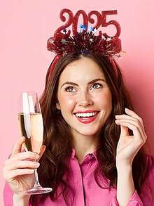 2025 New Year's Eve Hairband Bar Party Carnival Glitter Colored Headdress Numbers Christmas 1pc Best Gifts - Multicolor - View 2