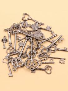 30g Mixed-color Vintage Alloy Key Shaped Decor Diy Jewelry Accessories For Clothing