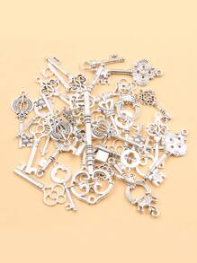 30g Mixed-color Vintage Alloy Key Shaped Decor Diy Jewelry Accessories For Clothing