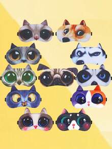 1pc 眼罩, 印花眼罩, 冰袋眼罩, 冰敷眼罩, 亲子眼罩, 可爱眼罩, 情侣眼罩, 航空眼罩, 毛绒眼罩, 怪兽眼罩, 刺绣眼罩, 眼罩眼罩, 动物眼罩, 丝绸眼罩, 眼罩, 遮阳, 眼罩, 美容眼罩, 遮阳眼罩, 热敷眼罩, 凝胶冰袋多功能眼罩套装, 眼部压缩降温加温眼罩 - 彩色 - 查看 4