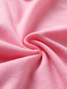 3pcs Set Casual Elegant Sweet Cute Baby Girl Autumn Outfit, Cartoon Rabbit Print Oblique Button Round Neck Long Sleeve Romper