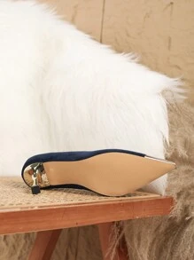 New Style Women Mid Heel Pointed Toe Fashionable Versatile Pumps