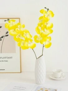 1 peça de flores artificiais de orquídea borboleta, buquês de seda, plantas falsas, decoração de quarto, decoração de outono, centro de mesa, presentes para o Dia dos Namorados, decorações para festas de aniversário, cestas de flores para casamento, noiva segurando flores, móveis para casa, salas de jantar, quartos, peitoris de janela, vasos, decorações, decorações de ano novo, jardins ao ar livre, início da temporada escolar, dia dos namorados, presente - Multicolorido - Ver 27