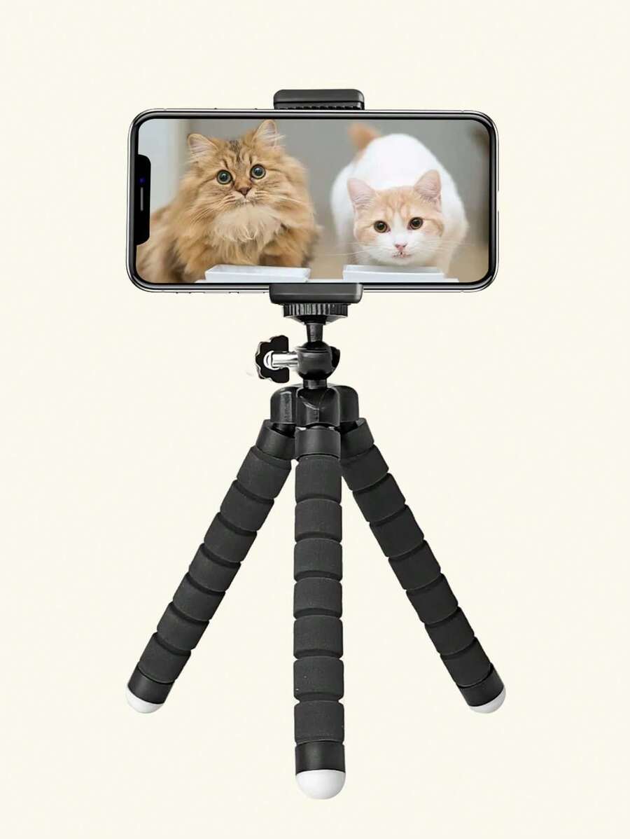 1pc Flexible Tripod Stand Design Phone Holder