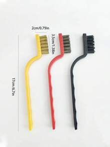 Conjunto De 3 Cepillos De Limpieza Para Cocina De Gas, Cepillo Para La Limpieza De Aceite De Cocina, Cepillo Pequeño De Alambre De Acero Para Cocina De Gas Y Campana