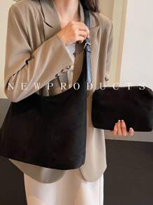 1 pieza Bolso cruzado de gran capacidad para mujeres, adecuado para chicas, damas, estudiantes universitarias, jóvenes profesionales y trabajadoras de oficina, excelente para trabajo, negocios, trayecto, escuela, bolso de moda FEISTURE