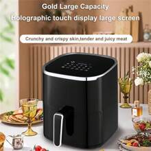 Freidora de aire sin aceite de 5 cuartos de galón, reduce el 80% del aceite, disfruta de comidas deliciosas y crujientes, adecuada para nuggets, pizza, bistec, etc., diseñada para familias de 2-3 personas, cocina rápida y saludable, fácil y rápida para hacer comidas deliciosas