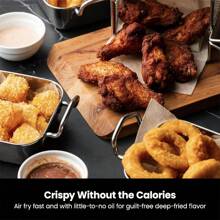Freidora de aire sin aceite de 5 cuartos de galón, reduce el 80% del aceite, disfruta de comidas deliciosas y crujientes, adecuada para nuggets, pizza, bistec, etc., diseñada para familias de 2-3 personas, cocina rápida y saludable, fácil y rápida para hacer comidas deliciosas