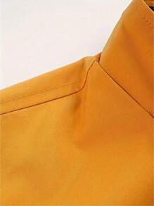 Áo khoác nam cổ đứng phía trước có khóa kéo rộng rãi, mùa thu - Màu vàng - Xem 4