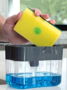 1/3 件装皂液器泵瓶，带海绵架，塑料液体皂液挤压容器，厨房洗碗皂液器，水槽配件，高效清洁工具 - 皂液器 - 查看 7