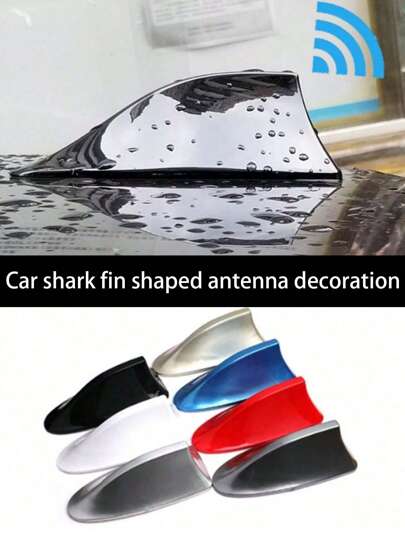 1 件鲨鱼鳍式汽车天线装饰，通用车顶天线模型装饰，汽车收音机信号天线，适合大多数车辆