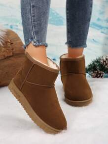 2024 Short Snow Boots Women, Winter Warm Thermal Lined Ankle Snow Shoes, Anti-Slip, Padded, Suitable For Cold Weather