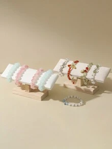 1 件实木手链展示架，个性化存储和整理架，用于手链、项链、吊坠、珠宝直播配件架 - 彩色 - 查看 5