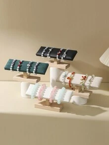 1 件实木手链展示架，个性化存储和整理架，用于手链、项链、吊坠、珠宝直播配件架 - 彩色 - 查看 2