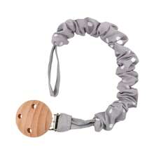 1pc Infant Fashion Printed Grid, Polka Dot & Striped Pacifier Clip & Wooden Pacifier Clip, Daily Use - Multicolor - View 34