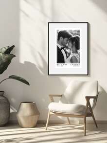 1 张可定制无框帆布海报、婚礼照片打印、个性化周年纪念礼物、1 周年纪念礼物（送给她/他）、情人节礼物、带有您照片的墙壁艺术、个性化墙壁艺术礼物、家居装饰 - 彩色 - 查看 2