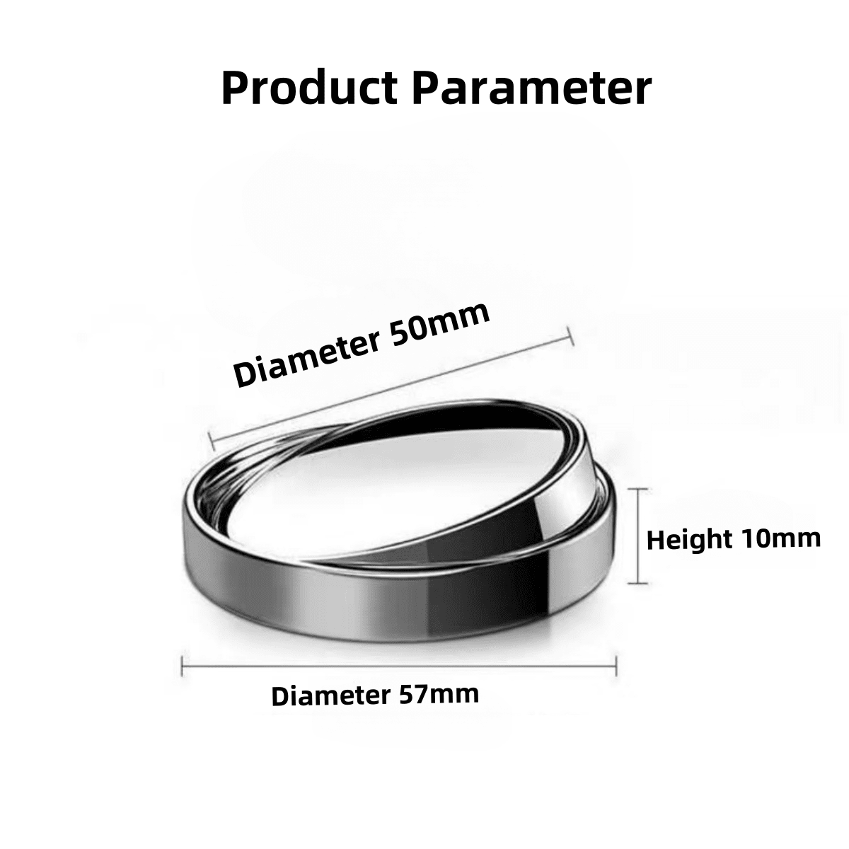 Petit miroir rond à ventouse à 360 degrés, miroir rétroviseur pour dispositif de marche arrière
