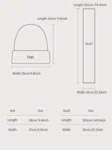 1 szt./zestaw: szalik i czapka dzianinowa w stylu vintage, w kolorowe gradienty, ciepły i wiatroszczelny, idealny na zewnątrz, do codziennych dojazdów, jesień/zima