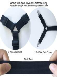 4/12pcs Adjustable Bed Sheet Fastener Clips - Keeps Bed Sheets In Place, Prevents Sheet Slippage