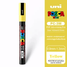 UNI PC-1M PC-3M Feutre Acrylique Marker Pen Poster Graffiti Marker Advertising Pen Waterproof Student Office Supplies Painting Art Pens Back To School