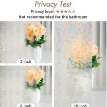 1 pieza Película de privacidad para ventana, Película de ventana de vidrio teñido arcoíris, Película decorativa con efecto de vidrio esmerilado, removible y sin adhesivo, Decoración estática para el hogar y la oficina, Bloquea los rayos UV