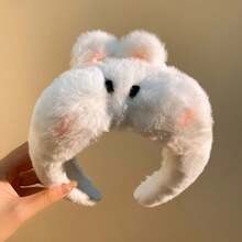 1pc Cute Plush Bear & Rabbit Earband, Sweet For Women, Ideal For Face Mask Wearing In Autumn/Winter