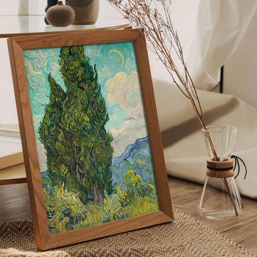 1PC Scandinavian Style, Oil Painting, Tree, Canvas Poster, Home Decor