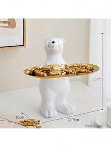 Modern Bear Sculpture Storage Box Decoration Trays Home Decor Accessories Modern Living Room Decor Christmas Decorations - 鬍鬚 - 查看 1