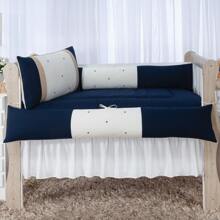 Classic Navy Blue American Crib Kit With  Cotton - Màu xanh hải quân - Xem 3